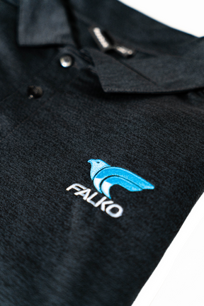 Falko's Midnight Swing: The Perfect Black Polo for Any Golf Game!